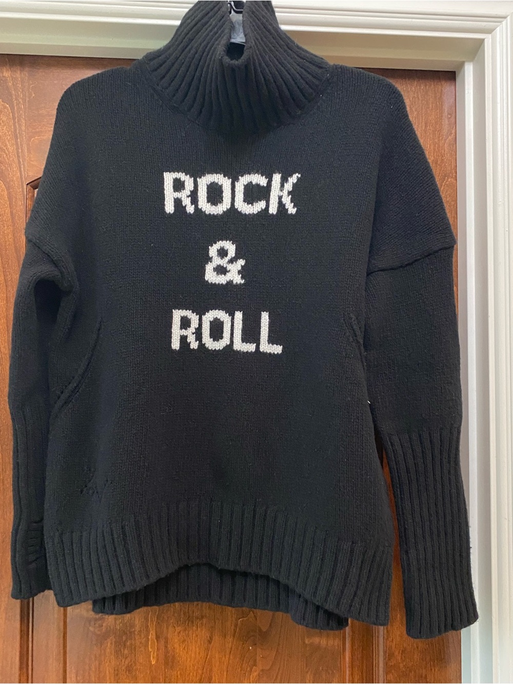 Zadig & Voltaire Women's Alma Rock & Roll Merino Wool Sweater Sz M In Black